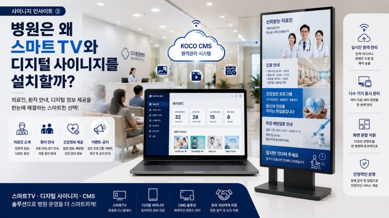 [사이니지 인사이트 3] 병원은 왜 스마트TV와 디지털 사이니지를 설치할까?