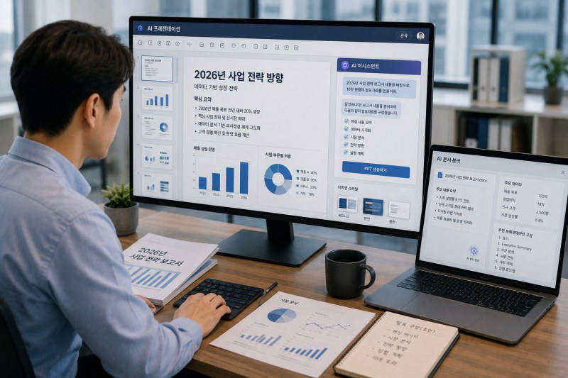 [ AI 사무환경 리포트14 ] PPT 만드는 시간도 줄어든다… AI가 바꾸는 기업 프레젠테이션 업무