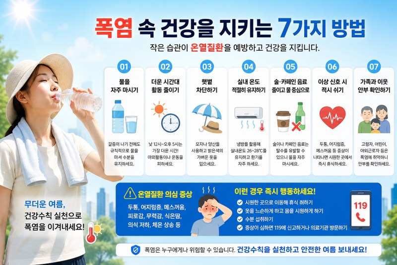 폭염이 일상이 된 8월…“참지 말고 쉬어야 건강 지킨다”