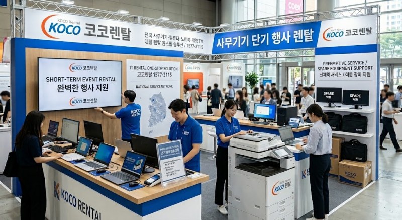 단기 행사 및 프로젝트 성공을 위한 사무기기·컴퓨터·노트북·대형 TV 렌탈 임대 완벽 가이드