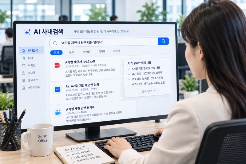 [ AI 사무환경 리포트 7 ] AI가 사내 정보를 찾아주는 시대… 기업 검색 방식이 달라진다