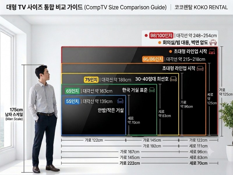 학원 강의실 스마트하게 바꾸는 방법… 빔프로젝터 대신 대형 스마트TV 렌탈