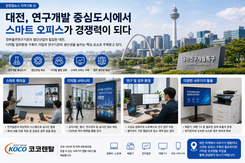 대전, 연구개발 중심도시에서 스마트 오피스가 경쟁력이 되다