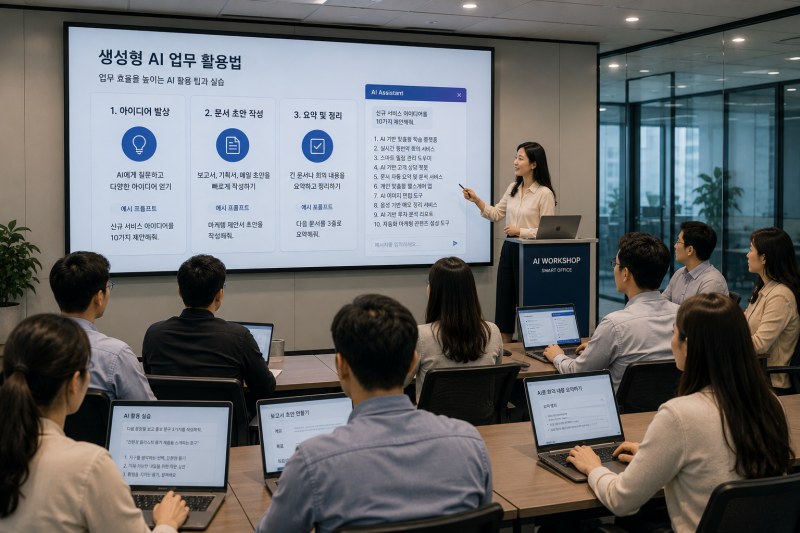 [AI 사무환경 리포트 11] AI 잘 쓰는 직원이 경쟁력… 기업의 AI 업무 역량 교육이 중요해진다