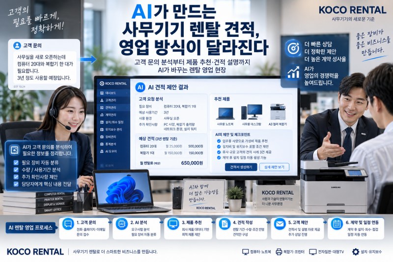 AI가 만드는 사무기기 렌탈 견적, 영업 방식이 달라진다