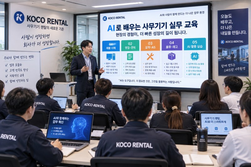 AI로 달라지는 사무기기 직원교육, 신입사원도 현장 업무를 빠르게 익힌다