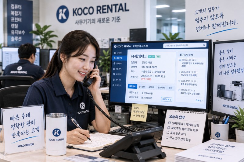 AI로 사무기기 렌탈 계약관리 바꾼다…계약 만료부터 재계약까지 자동으로 챙긴다
